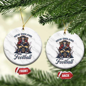 Funny George Washington NE Football Lover Gift Ceramic Ornament TS12 1pc White Marble Print Your Wear