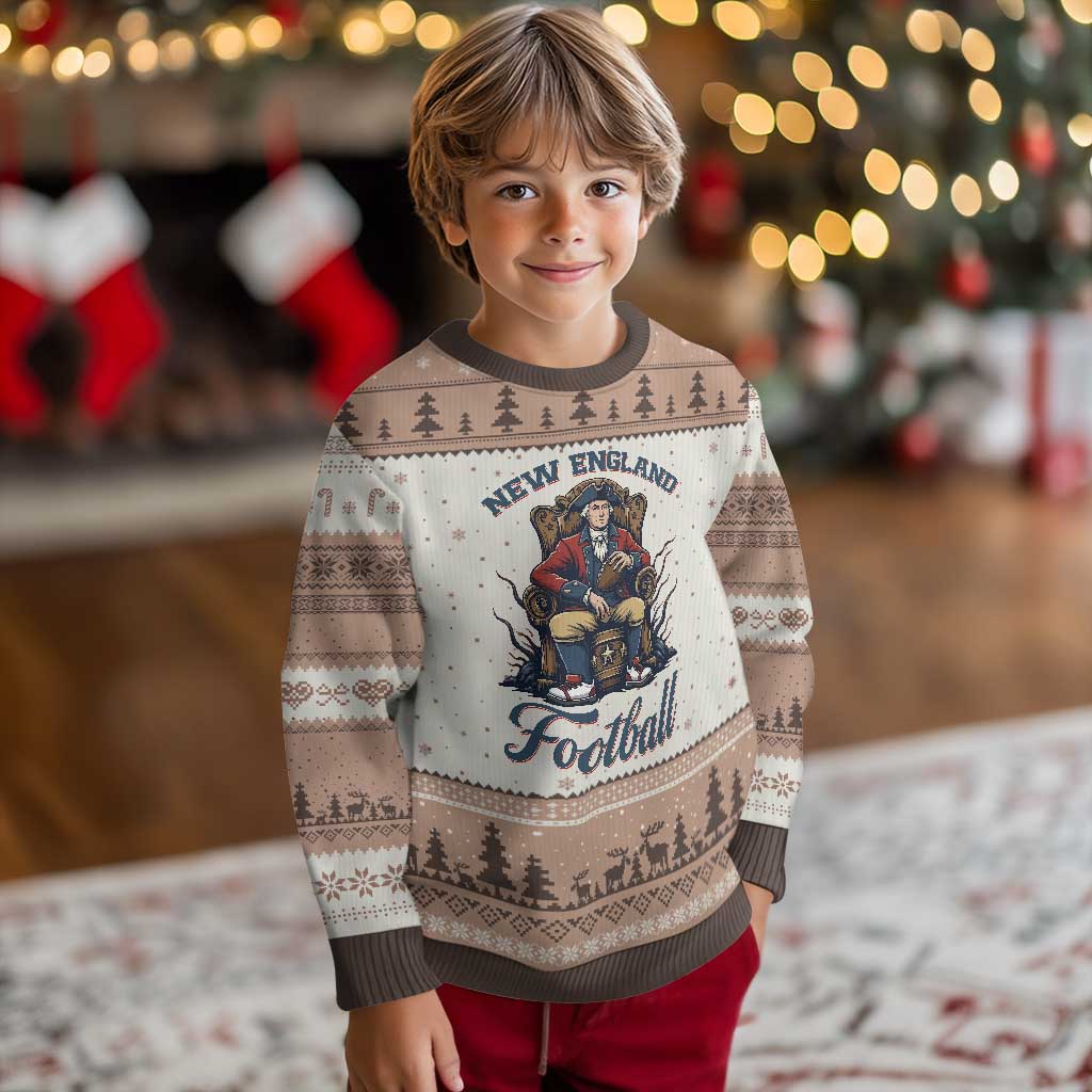 Funny George Washington NE Football Lover Gift Ugly Christmas Sweater TS12 Mocha Mousse Print Your Wear