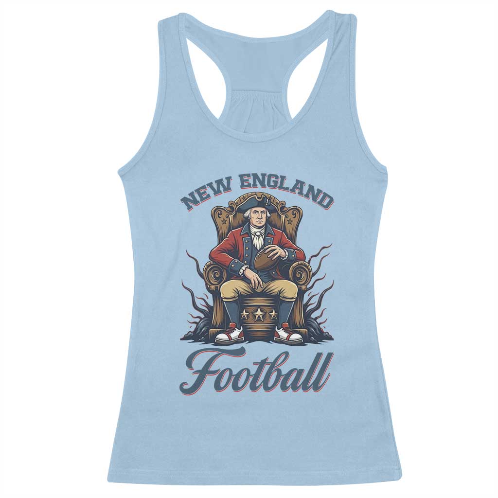 Funny George Washington NE Football Lover Gift Racerback Tank Top TS12 Light Blue Print Your Wear