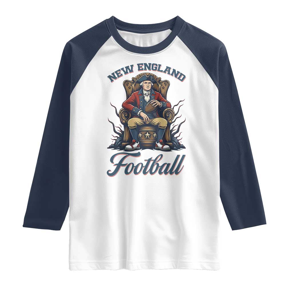 Funny George Washington NE Football Lover Gift Raglan Shirt TS12 White Navy Print Your Wear