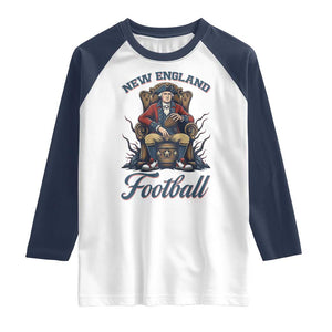 Funny George Washington NE Football Lover Gift Raglan Shirt TS12 White Navy Print Your Wear