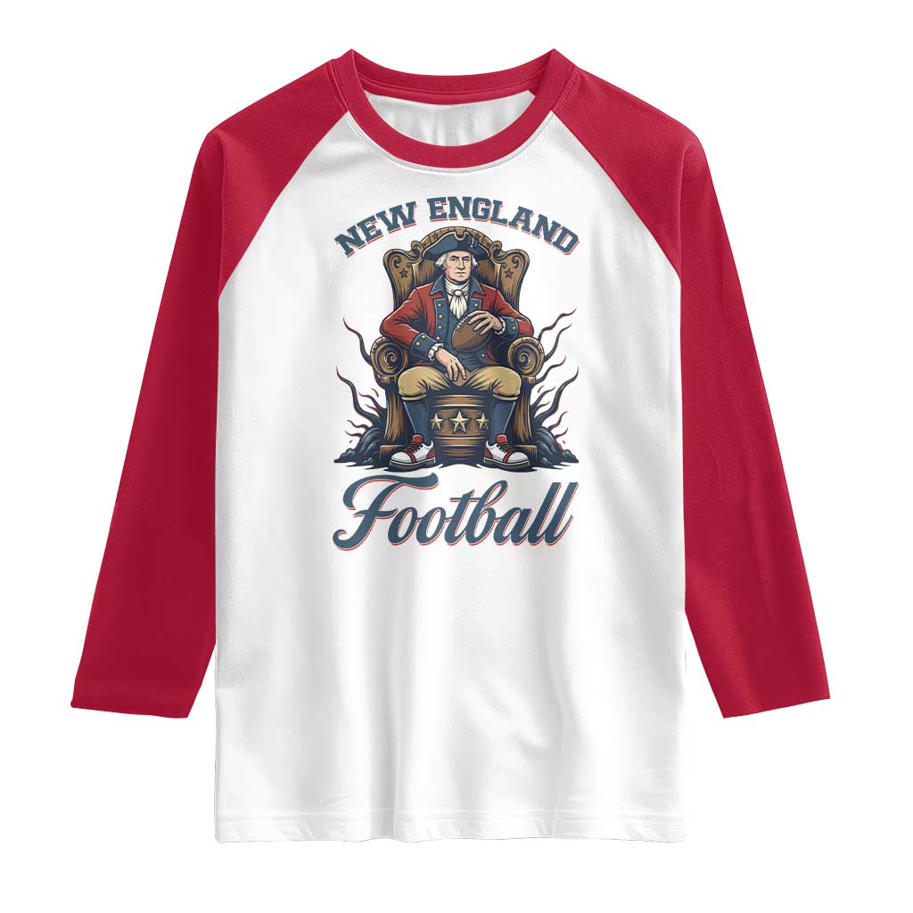Funny George Washington NE Football Lover Gift Raglan Shirt TS12 White Red Print Your Wear