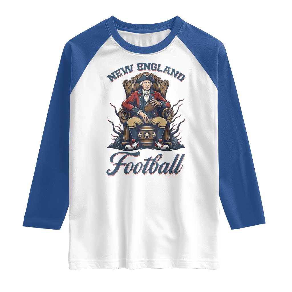 Funny George Washington NE Football Lover Gift Raglan Shirt TS12 White Royal Print Your Wear