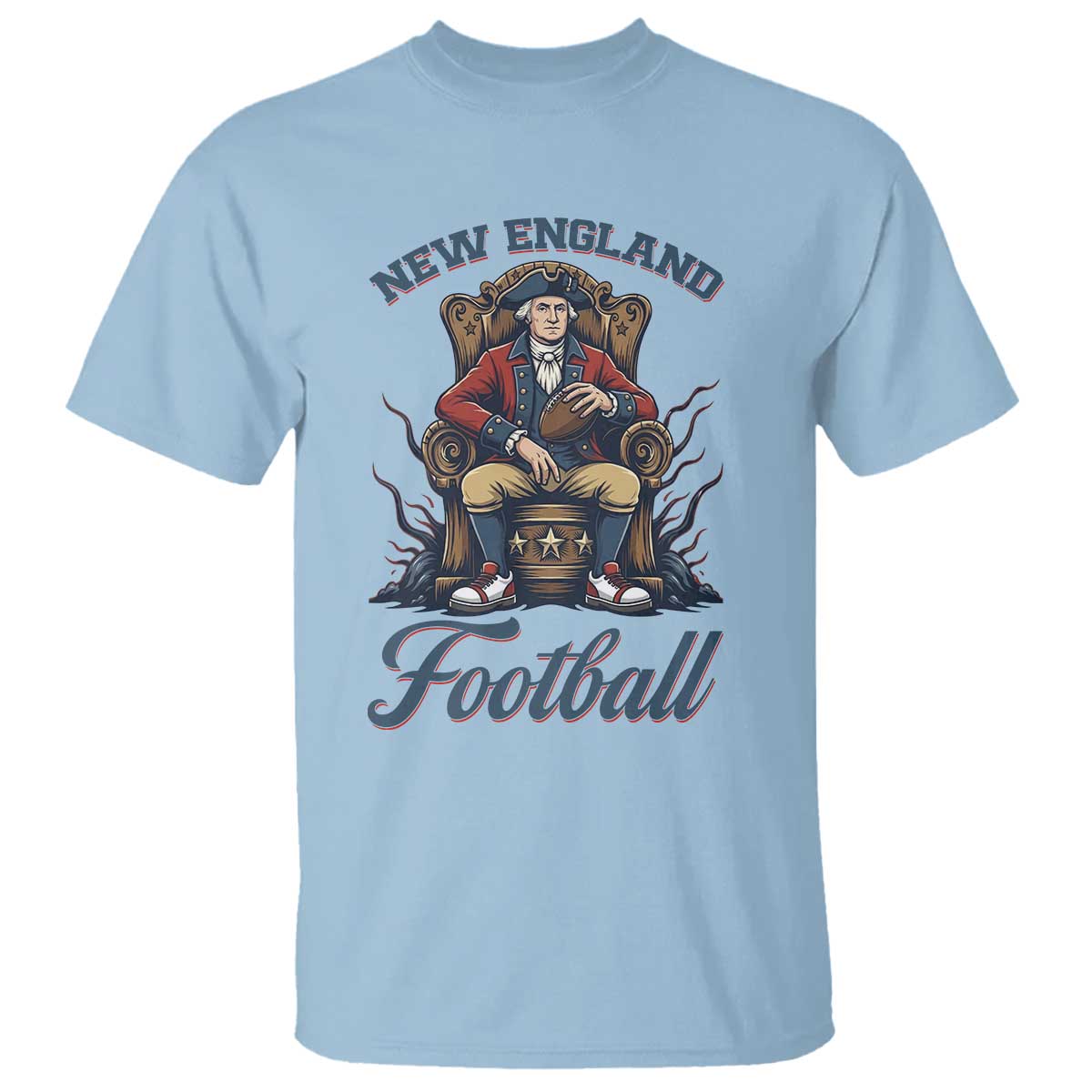Funny George Washington NE Football Lover Gift T Shirt TS12 Light Blue Print Your Wear