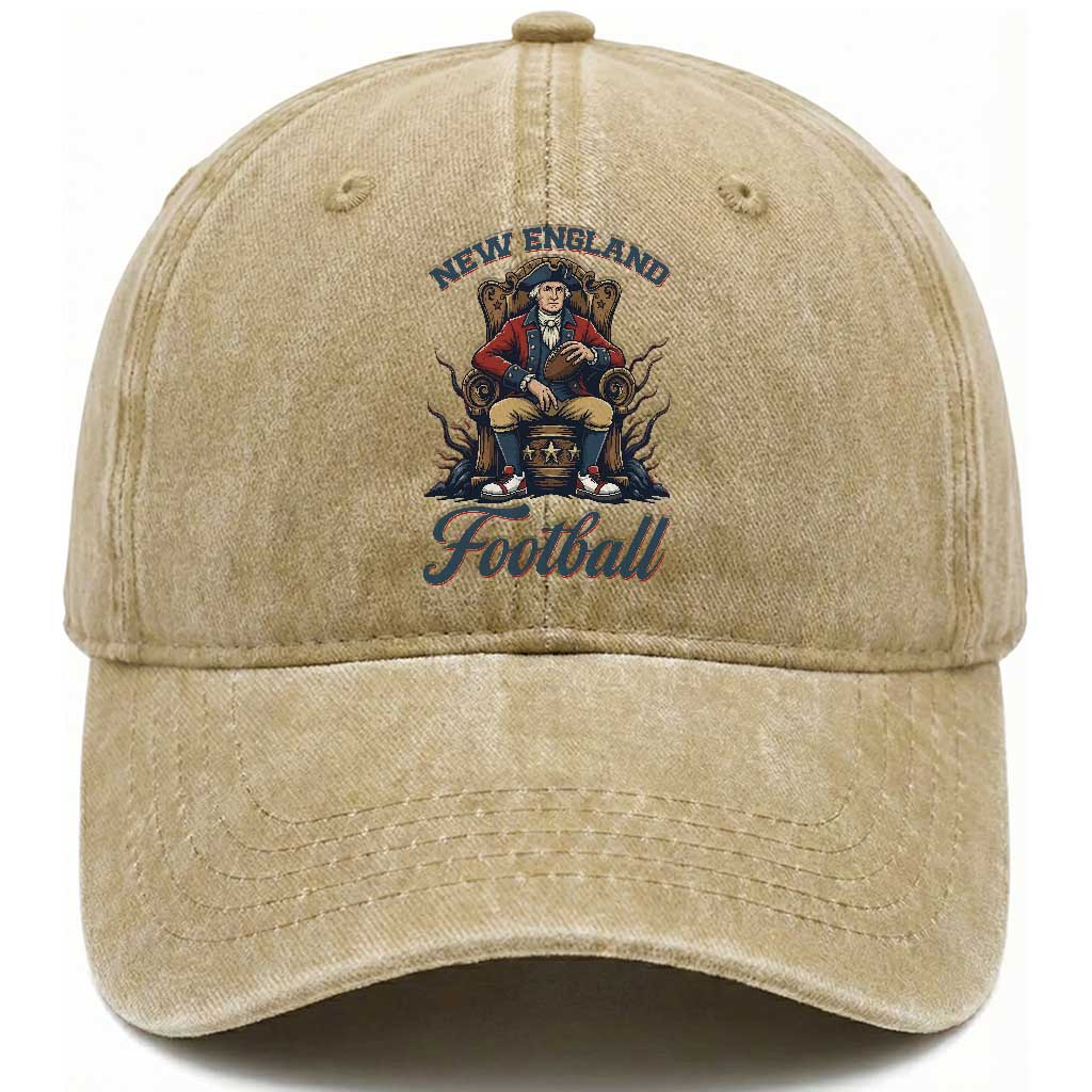 Funny George Washington NE Football Lover Gift Washed Cotton Baseball Cap TS12 Print Your Wear