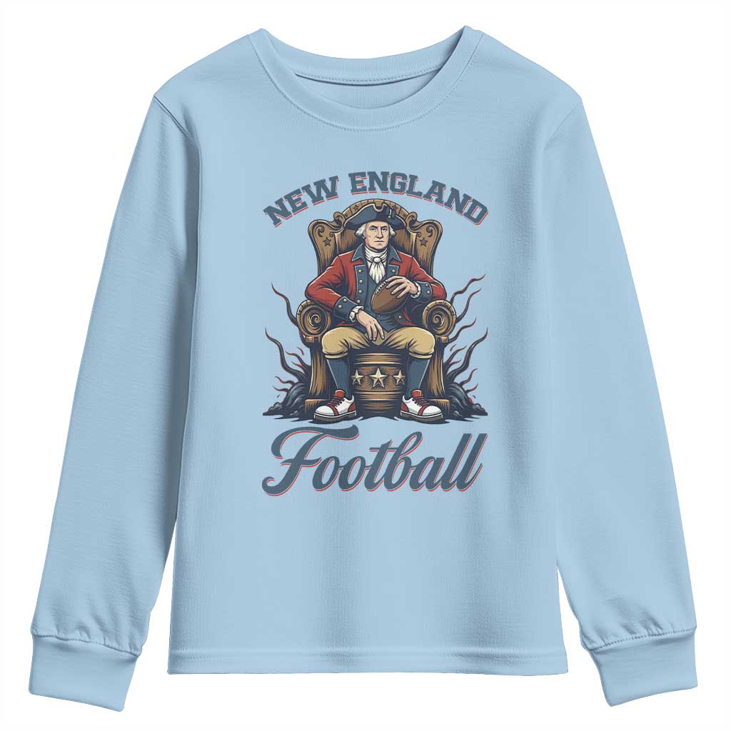 Funny George Washington NE Football Lover Gift Youth Sweatshirt TS12 Light Blue Print Your Wear