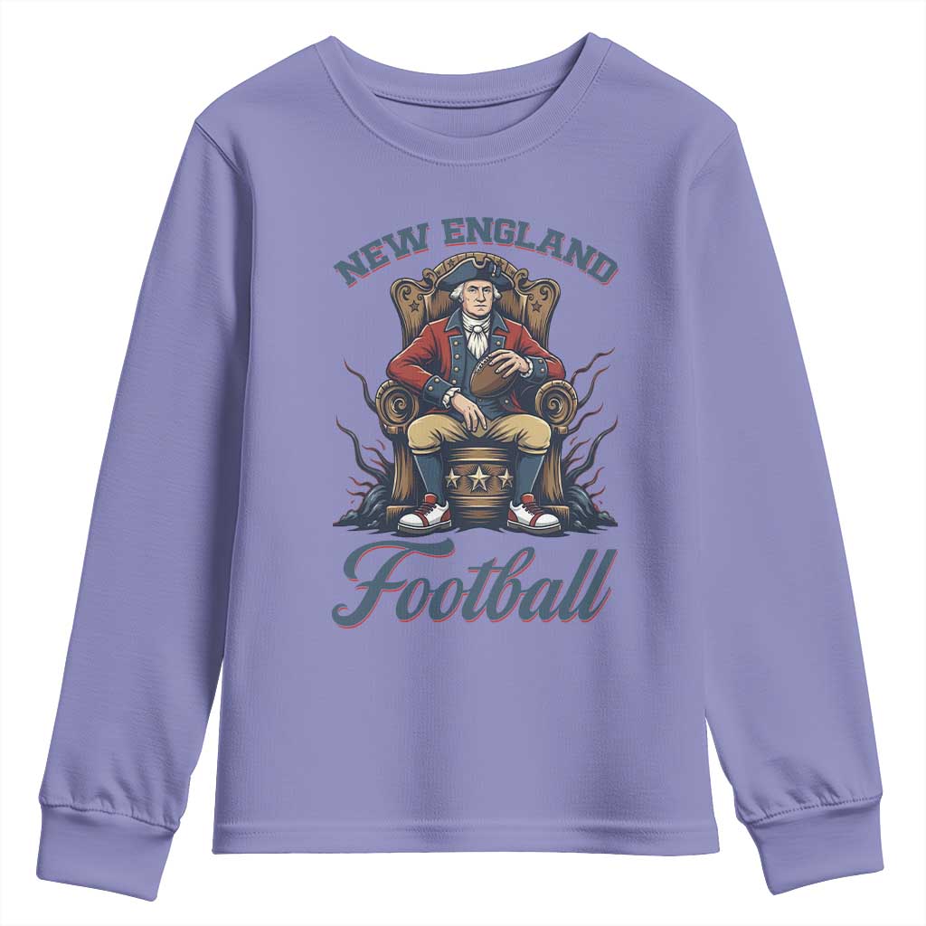Funny George Washington NE Football Lover Gift Youth Sweatshirt TS12 Violet Print Your Wear