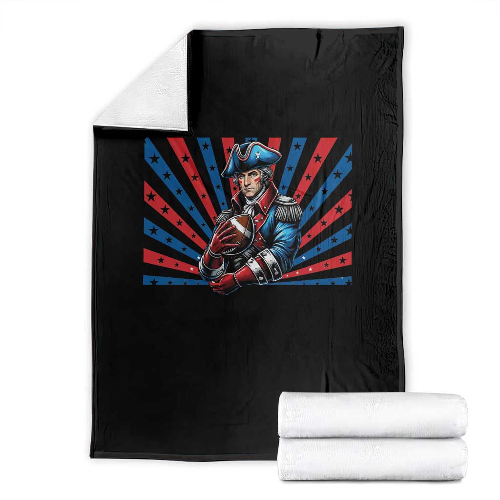 Vintage George Washington Football Throw Blanket NE Pride Gift TS12 Black Print Your Wear