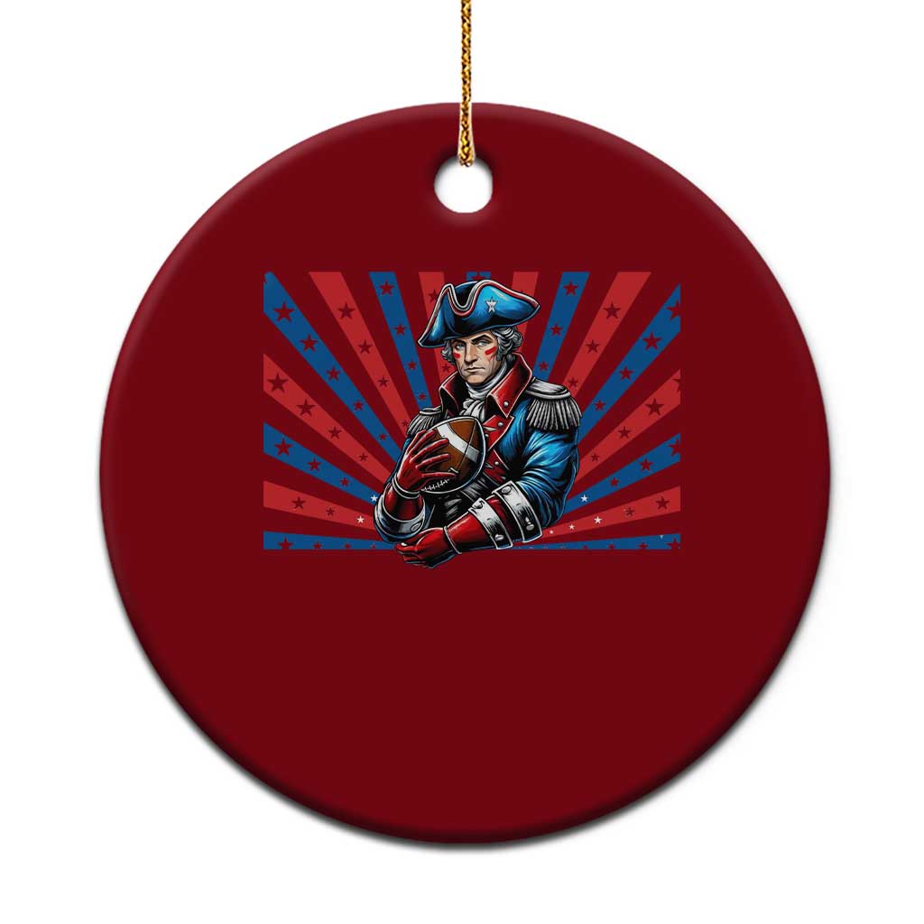 Vintage George Washington Football Ceramic Ornament NE Pride Gift TS12 1pc Red Print Your Wear