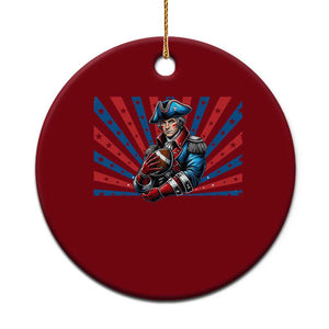 Vintage George Washington Football Ceramic Ornament NE Pride Gift TS12 1pc Red Print Your Wear