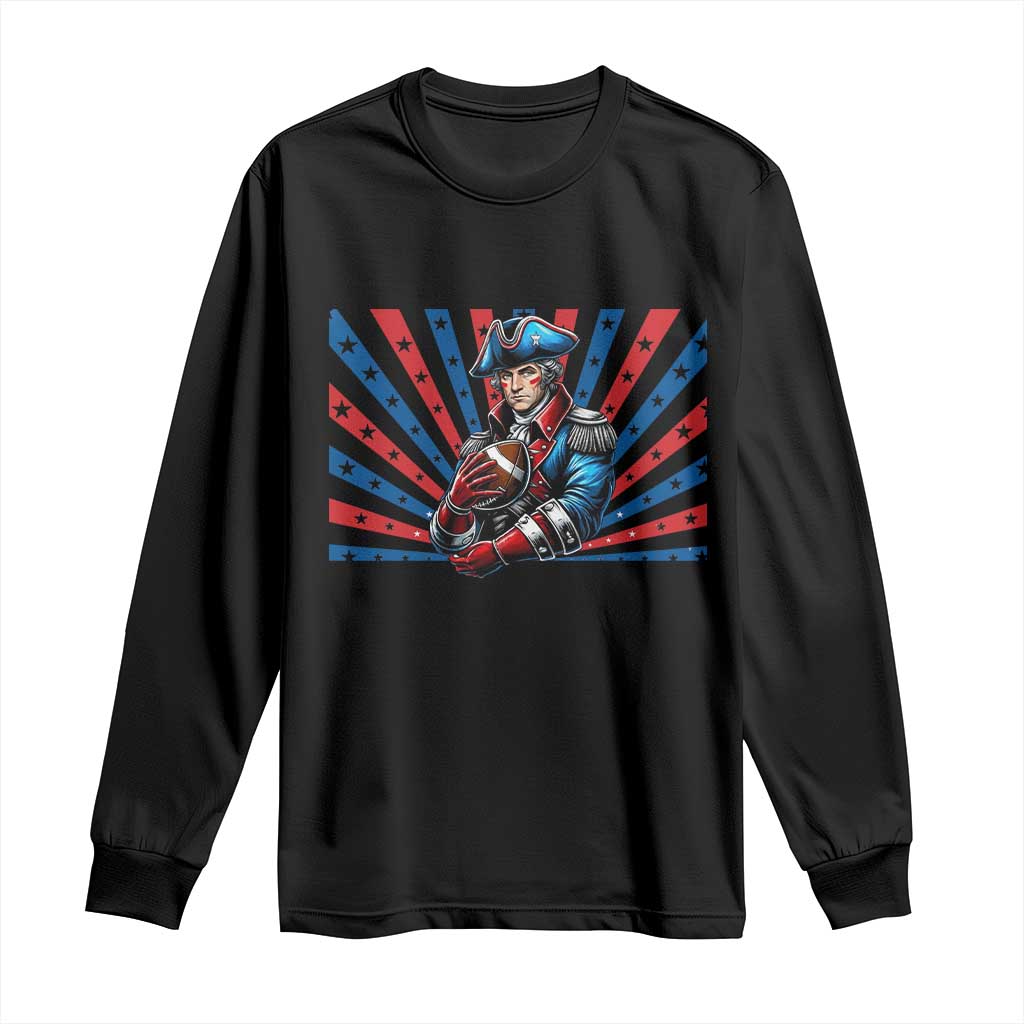Vintage George Washington Football Long Sleeve Shirt NE Pride Gift TS12 Black Print Your Wear