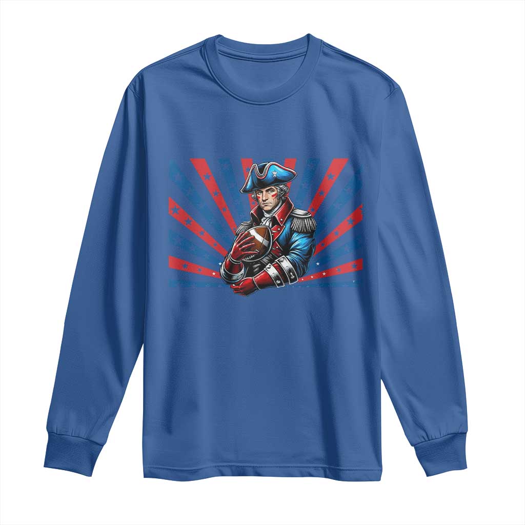 Vintage George Washington Football Long Sleeve Shirt NE Pride Gift TS12 Royal Blue Print Your Wear