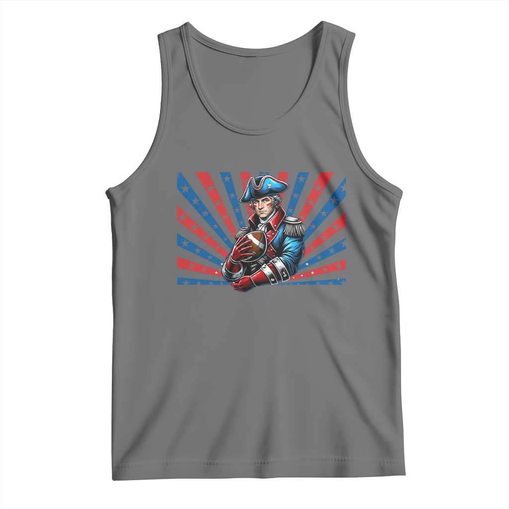 Vintage George Washington Football Tank Top NE Pride Gift TS12 Black Heather Print Your Wear