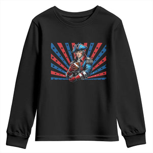 Vintage George Washington Football Youth Sweatshirt NE Pride Gift TS12 Black Print Your Wear
