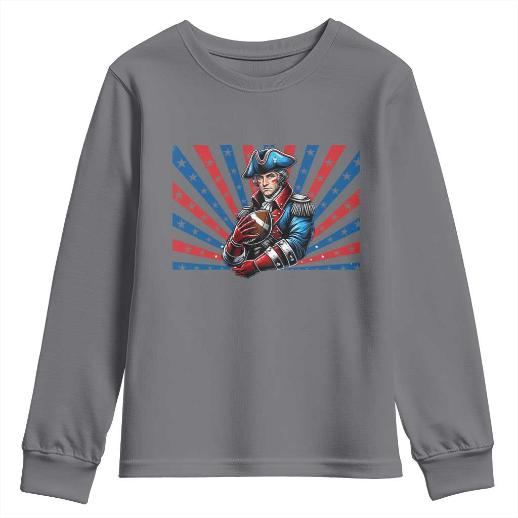 Vintage George Washington Football Youth Sweatshirt NE Pride Gift TS12 Charcoal Print Your Wear
