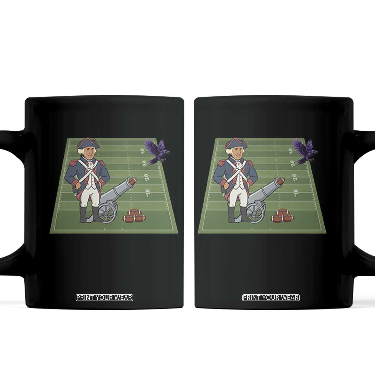George Washington Vs The Purple Crow Rivalry Coffee Mug NE Football Gift TS12 Black Print Your Wear