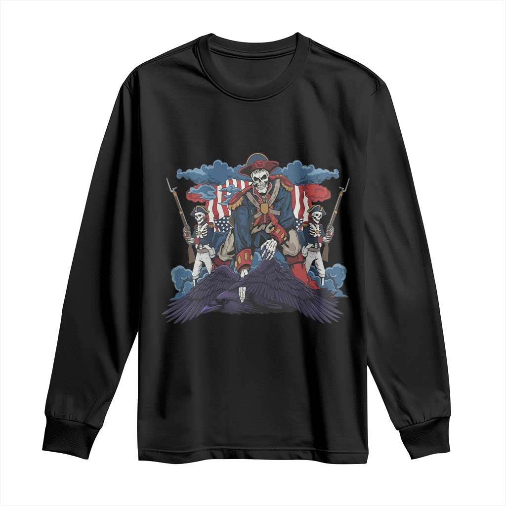 NE Dark Football Spirit Rivalry Long Sleeve Shirt Game Day Lover Gift TS12 Black Print Your Wear