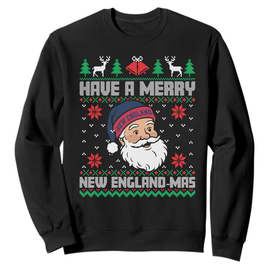 Have A Merry NE Mas Sweatshirt Funny Ugly Christmas Football Gift TS12 Black Print Your Wear