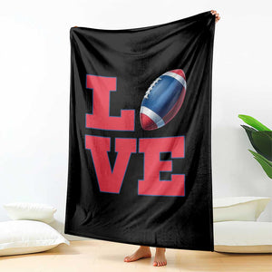Love Football Fan Supporter Throw Blanket Gift For Game Day Lovers TS12 Print Your Wear
