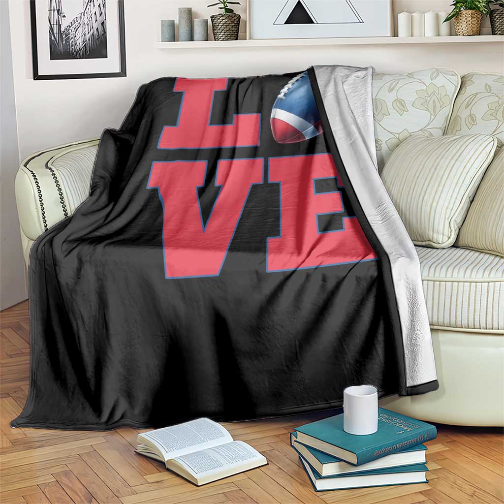 Love Football Fan Supporter Throw Blanket Gift For Game Day Lovers TS12 Print Your Wear