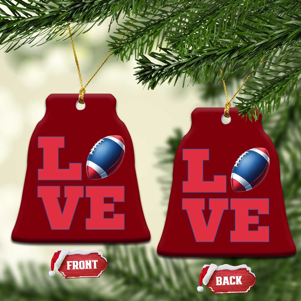 Love Football Fan Supporter Ceramic Ornament Gift For Game Day Lovers TS12 Print Your Wear