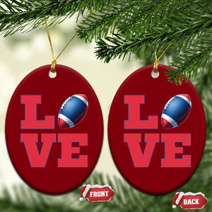 Love Football Fan Supporter Ceramic Ornament Gift For Game Day Lovers TS12 Print Your Wear