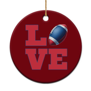 Love Football Fan Supporter Ceramic Ornament Gift For Game Day Lovers TS12 1pc Red Print Your Wear