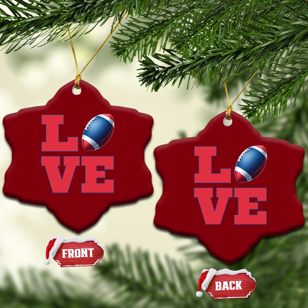 Love Football Fan Supporter Ceramic Ornament Gift For Game Day Lovers TS12 Print Your Wear