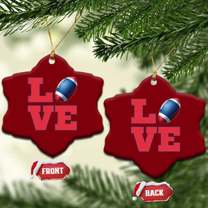Love Football Fan Supporter Ceramic Ornament Gift For Game Day Lovers TS12 Print Your Wear