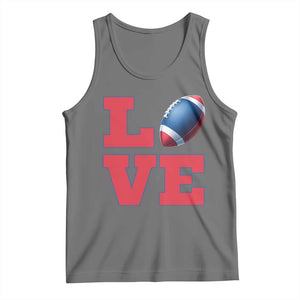 Love Football Fan Supporter Tank Top Gift For Game Day Lovers TS12 Black Heather Print Your Wear