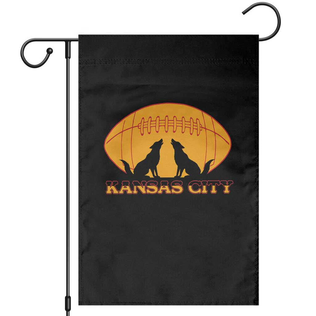 Football Lover Gift Garden Flag Midwest Wolf Spirit TS12 Black Print Your Wear
