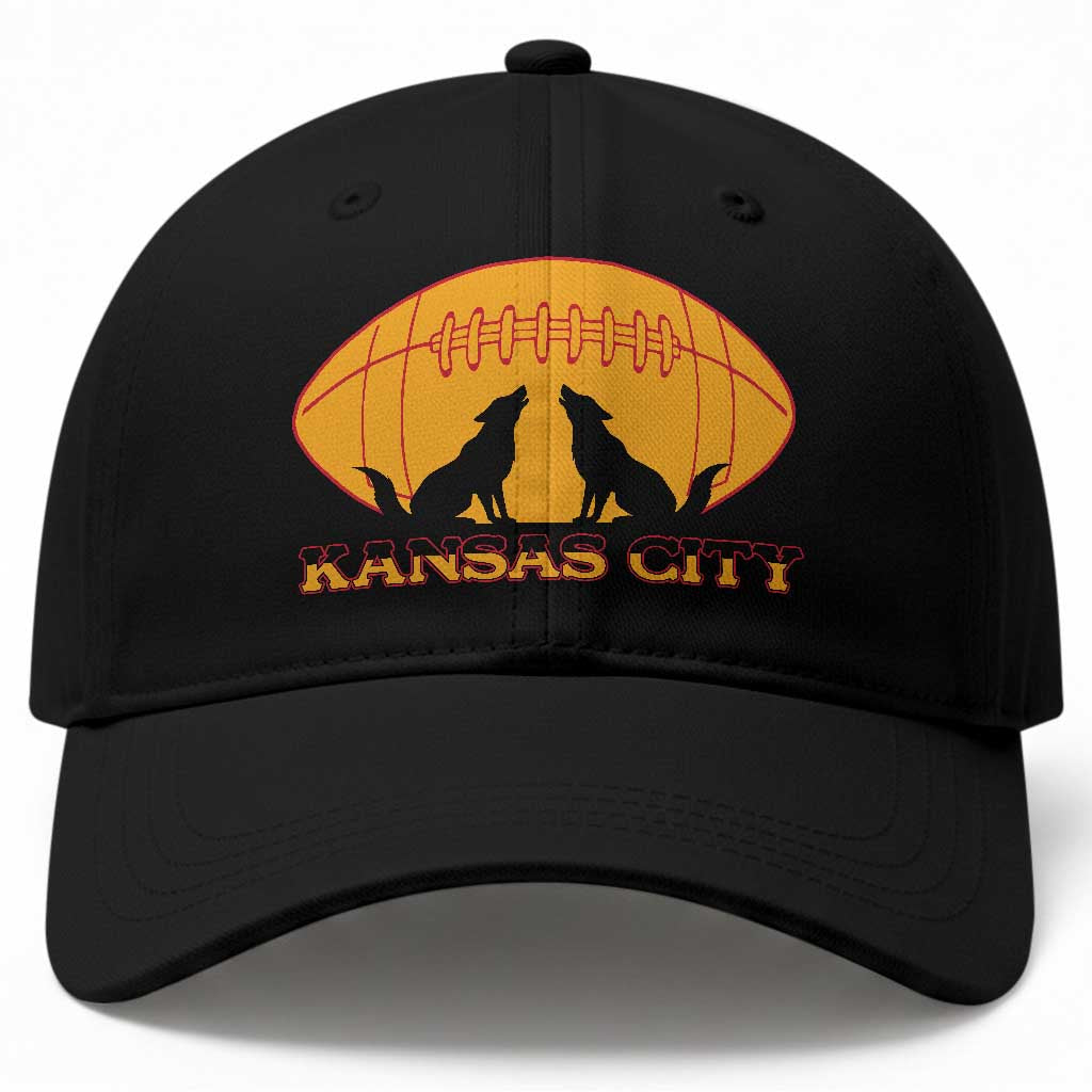 Football Lover Gift Baseball Cap Midwest Wolf Spirit TS12 Print Your Wear