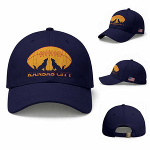 Football Lover Gift Baseball Cap Midwest Wolf Spirit TS12 Baseball Cap Universal Fit Dark Blue Print Your Wear