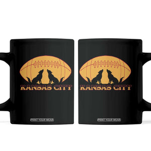 Football Lover Gift Coffee Mug Midwest Wolf Spirit TS12 Black Print Your Wear