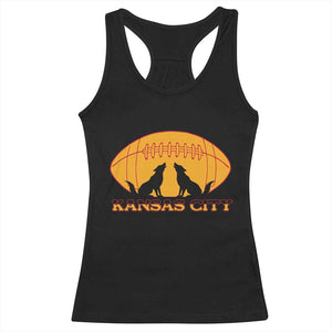 Football Lover Gift Racerback Tank Top Midwest Wolf Spirit TS12 Black Print Your Wear