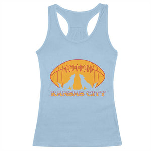Football Lover Gift Racerback Tank Top Midwest Wolf Spirit TS12 Light Blue Print Your Wear