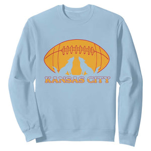 Football Lover Gift Sweatshirt Midwest Wolf Spirit TS12 Light Blue Print Your Wear