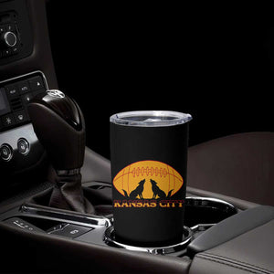 Football Lover Gift Tumbler Cup Midwest Wolf Spirit TS12 Print Your Wear