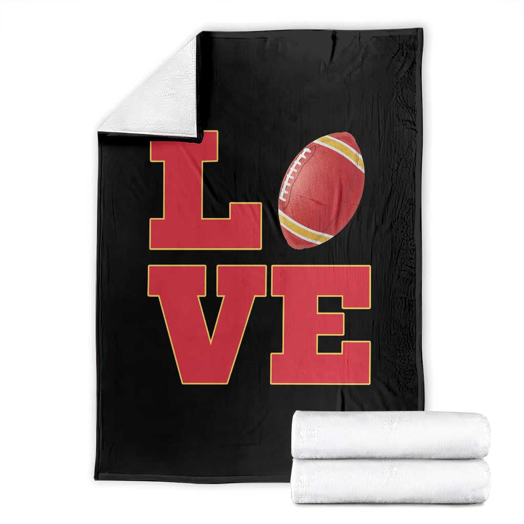 Love Midwest Football Throw Blanket Gift For Football Fans TS12 Black Print Your Wear