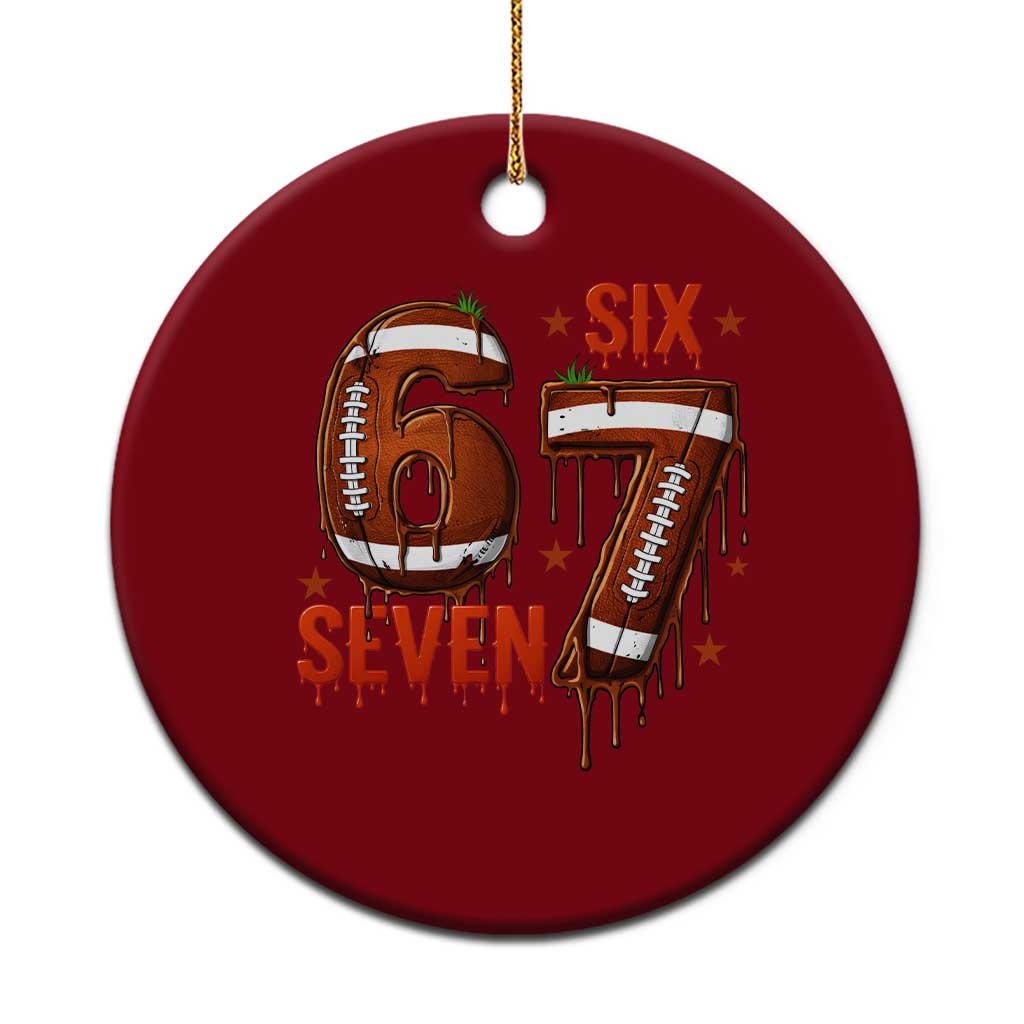 American Football Six Seven Meme Ceramic Ornament Funny Gen Z Alpha Gift TS12 1pc Red Print Your Wear