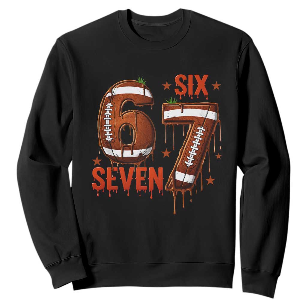 American Football Six Seven Meme Sweatshirt Funny Gen Z Alpha Gift TS12 Black Print Your Wear