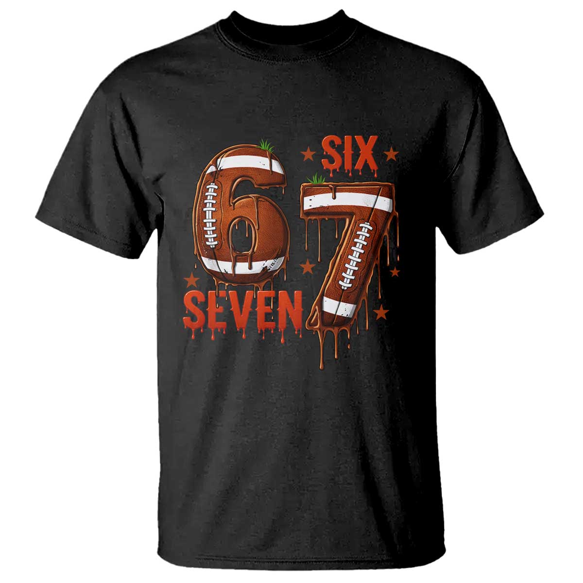 American Football Six Seven Meme T Shirt Funny Gen Z Alpha Gift TS12 Black Print Your Wear