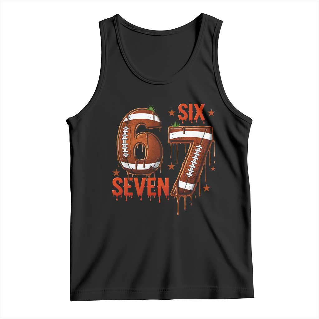American Football Six Seven Meme Tank Top Funny Gen Z Alpha Gift TS12 Black Print Your Wear