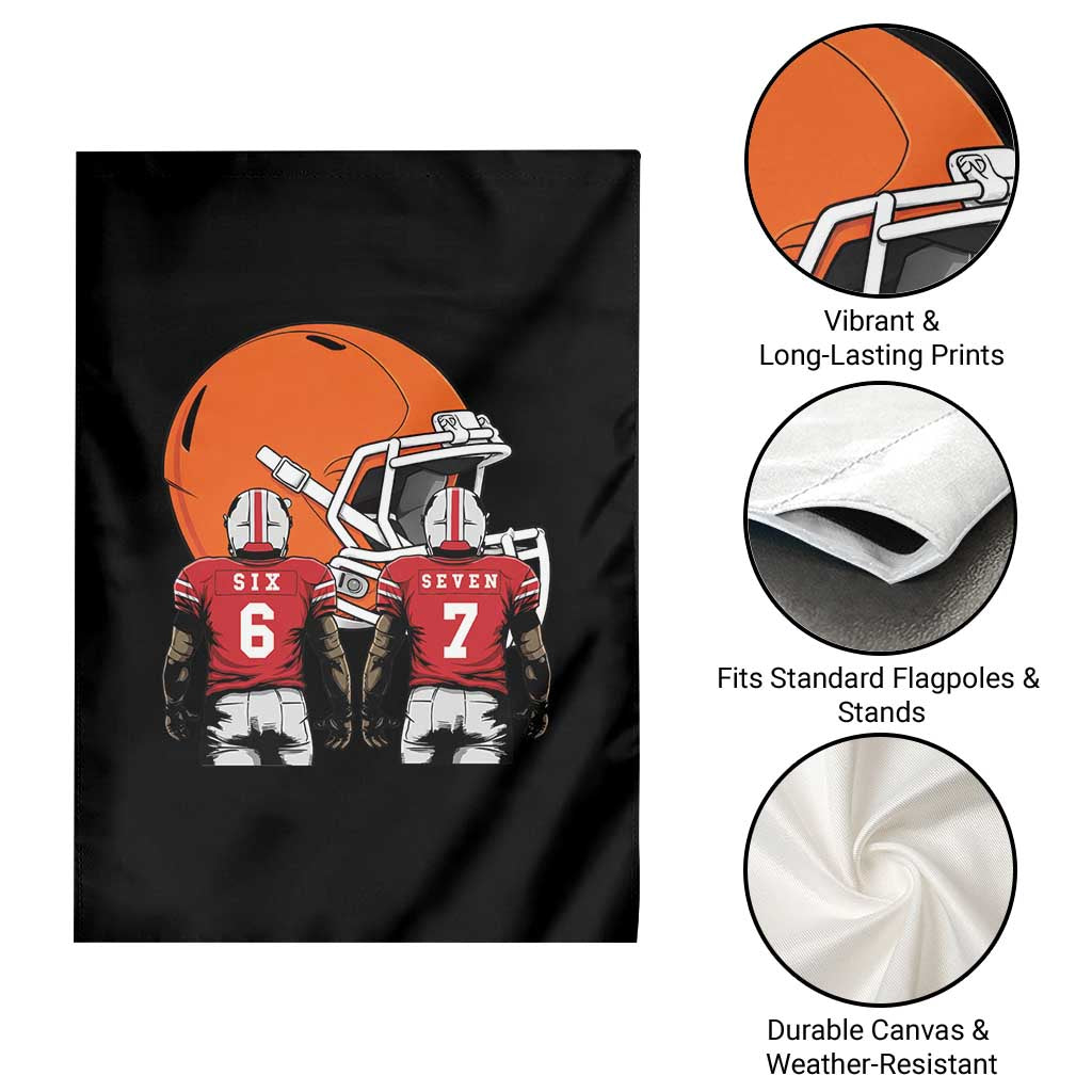 Funny American Football Garden Flag Six Seven Meme TS12 Print Your Wear