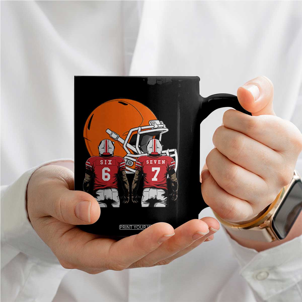 Funny American Football Coffee Mug Six Seven Meme TS12 Print Your Wear