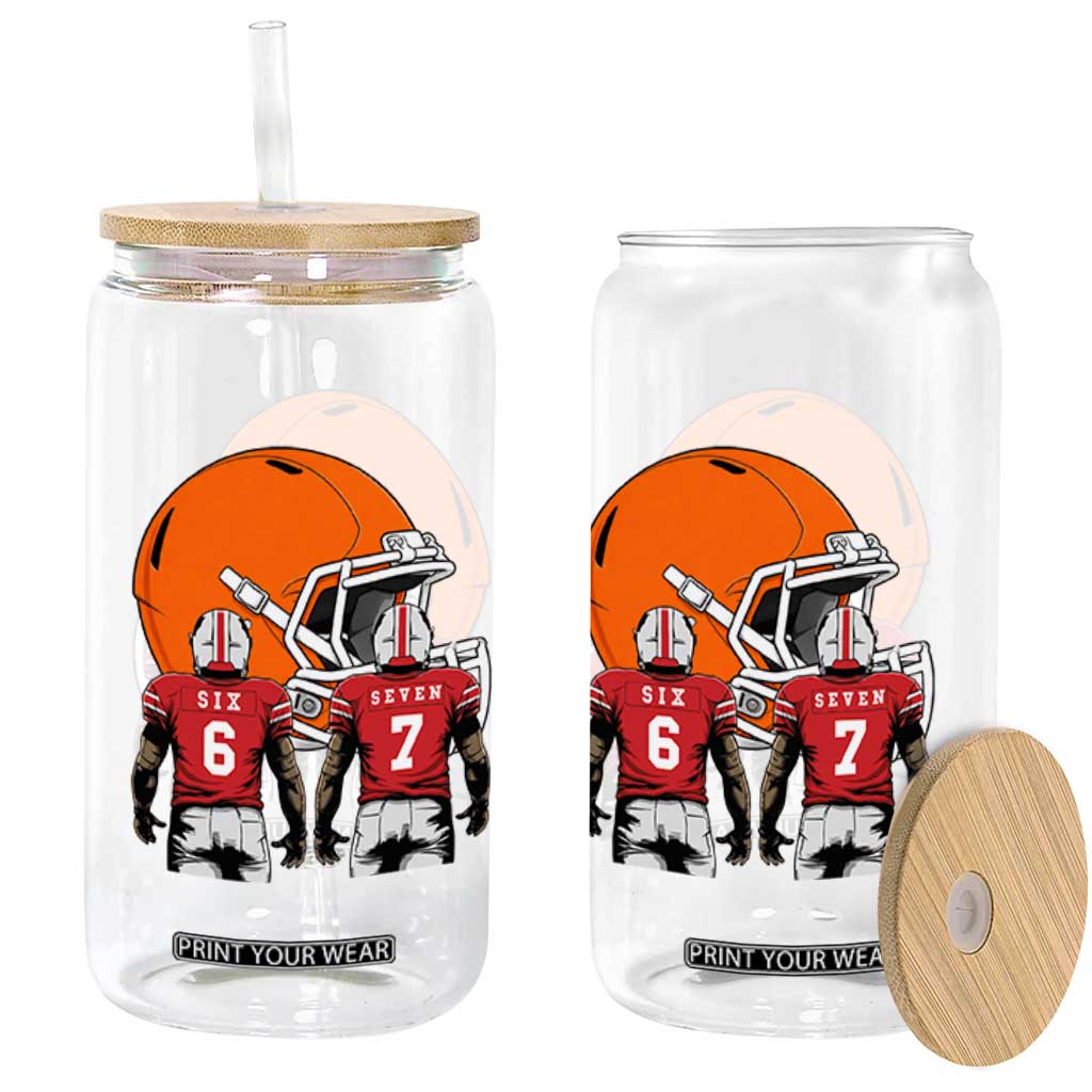 Funny American Football Glass Can Six Seven Meme TS12 Print Your Wear