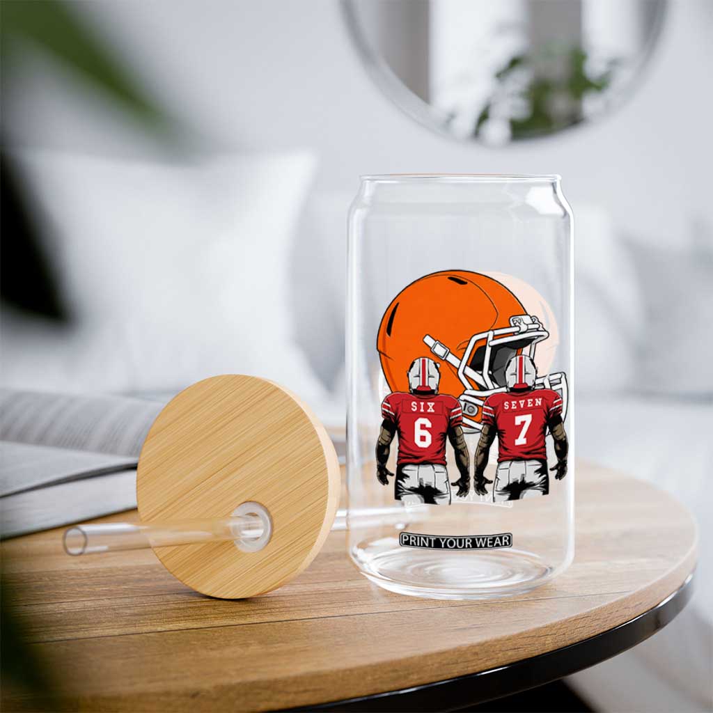 Funny American Football Glass Can Six Seven Meme TS12 Print Your Wear