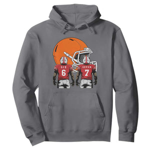 Funny American Football Hoodie Six Seven Meme TS12 Charcoal Print Your Wear