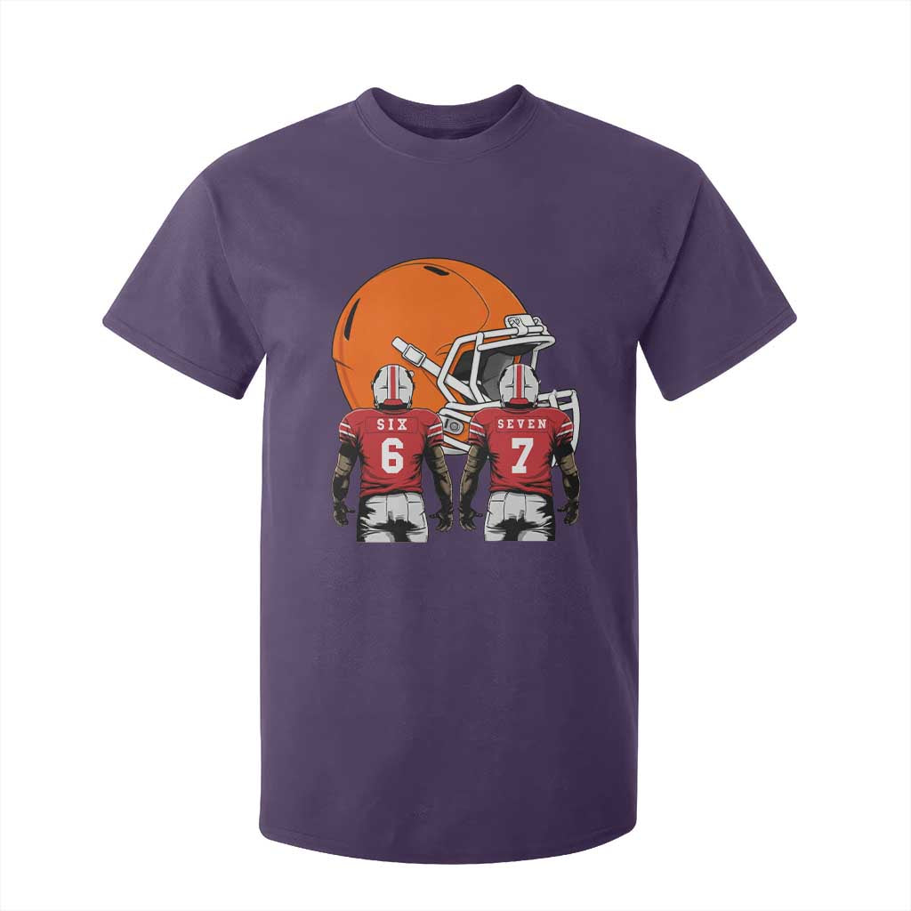 Funny American Football T Shirt For Kid Six Seven Meme TS12 Purple Print Your Wear