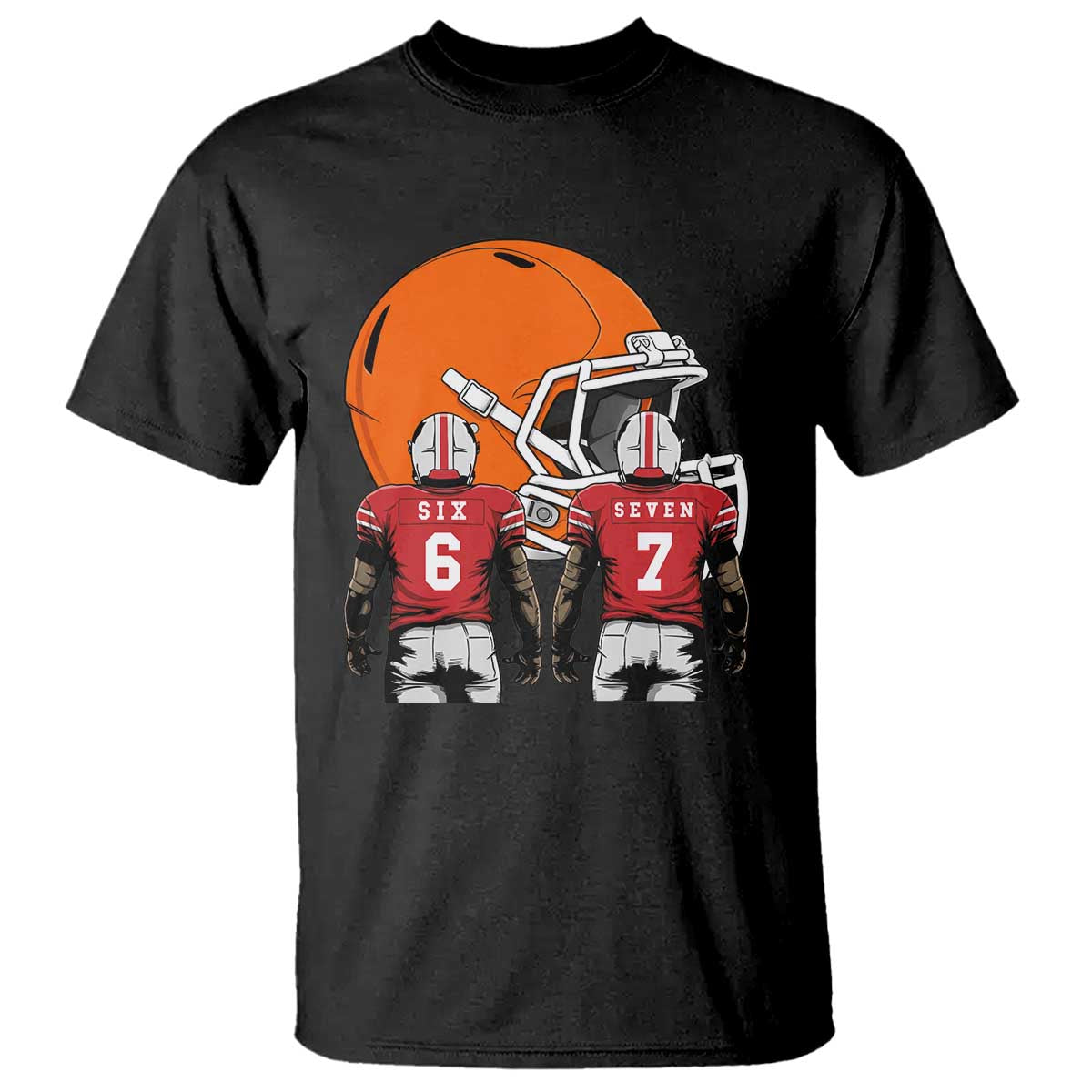 Funny American Football T Shirt Six Seven Meme TS12 Black Print Your Wear